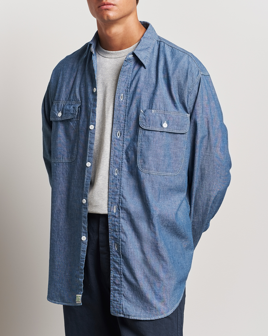 Mies | Uudet tuotekuvat | orSlow | Chambray Work Shirt Blue
