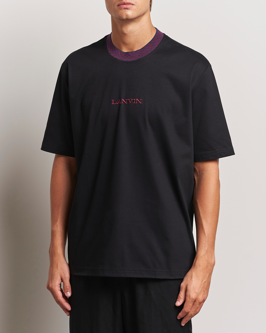 Mies |  | Lanvin | Curb Detail Logo T-Shirt Black