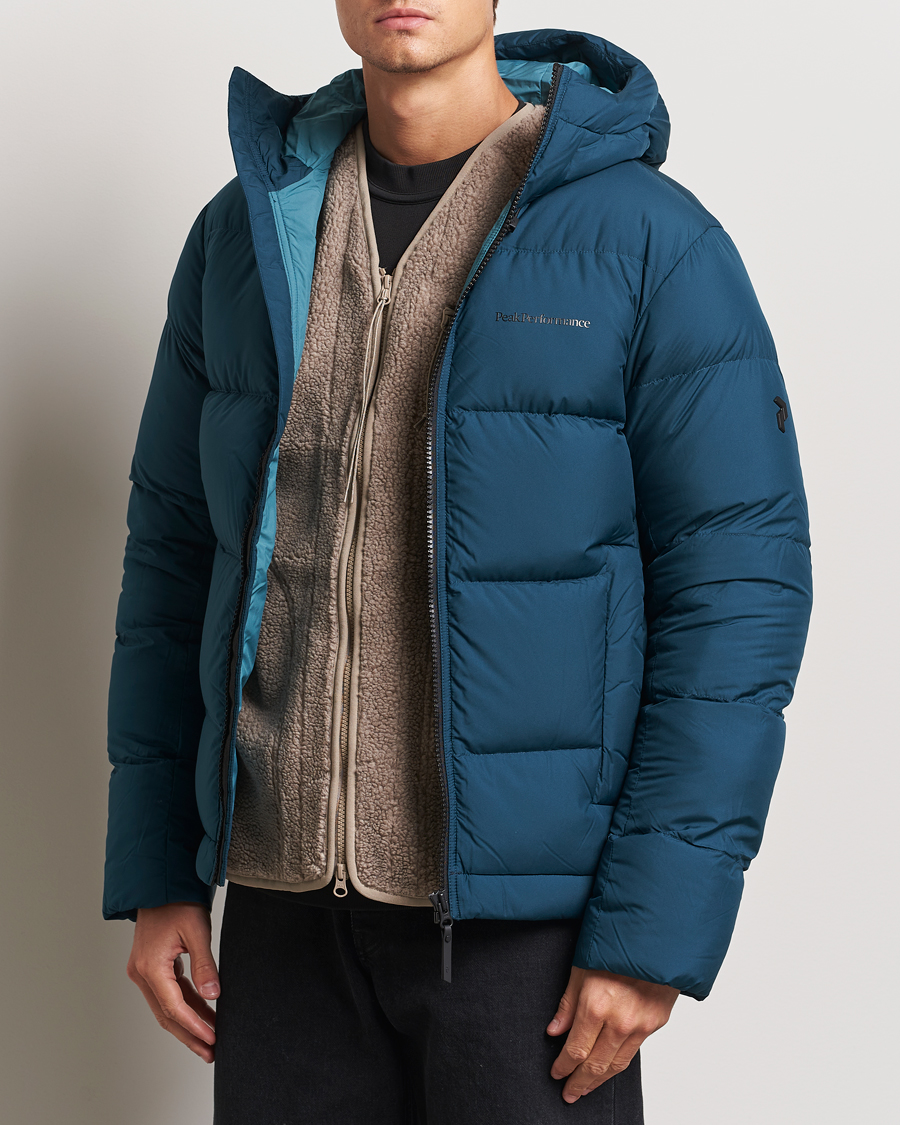 Mies |  | Peak Performance | Rivel Down Hooded Jacket Ininity Teel