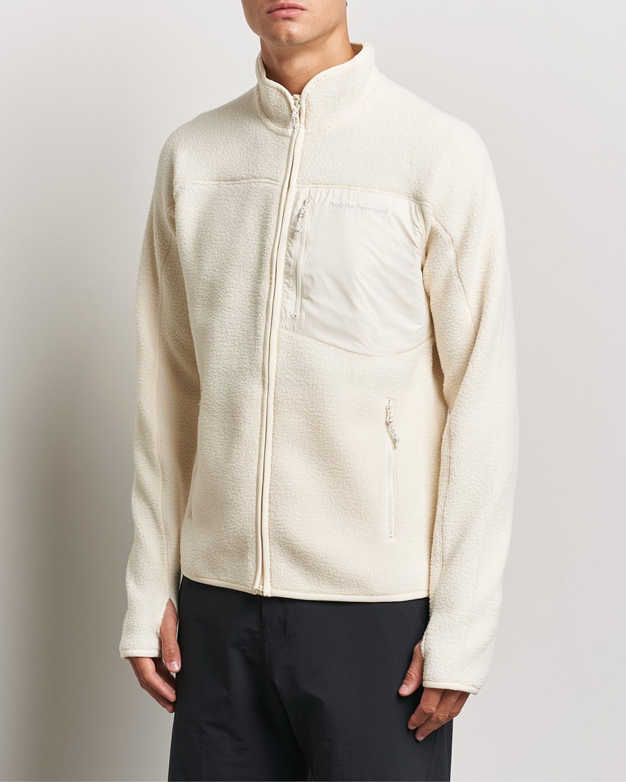 Mies |  | Peak Performance | Pile Full Zip Vintage White