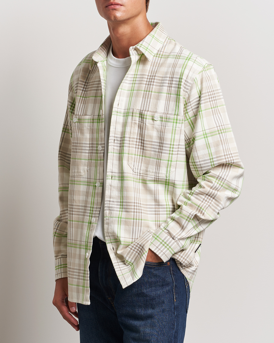 Mies | Rennot | Peak Performance | Heavy Flannel Cotton Shirt Checked Beige