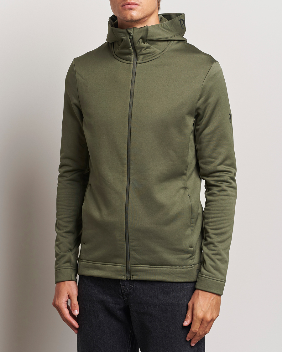 Mies |  | Peak Performance | Rider Tech Zip Hood  Pine Needle