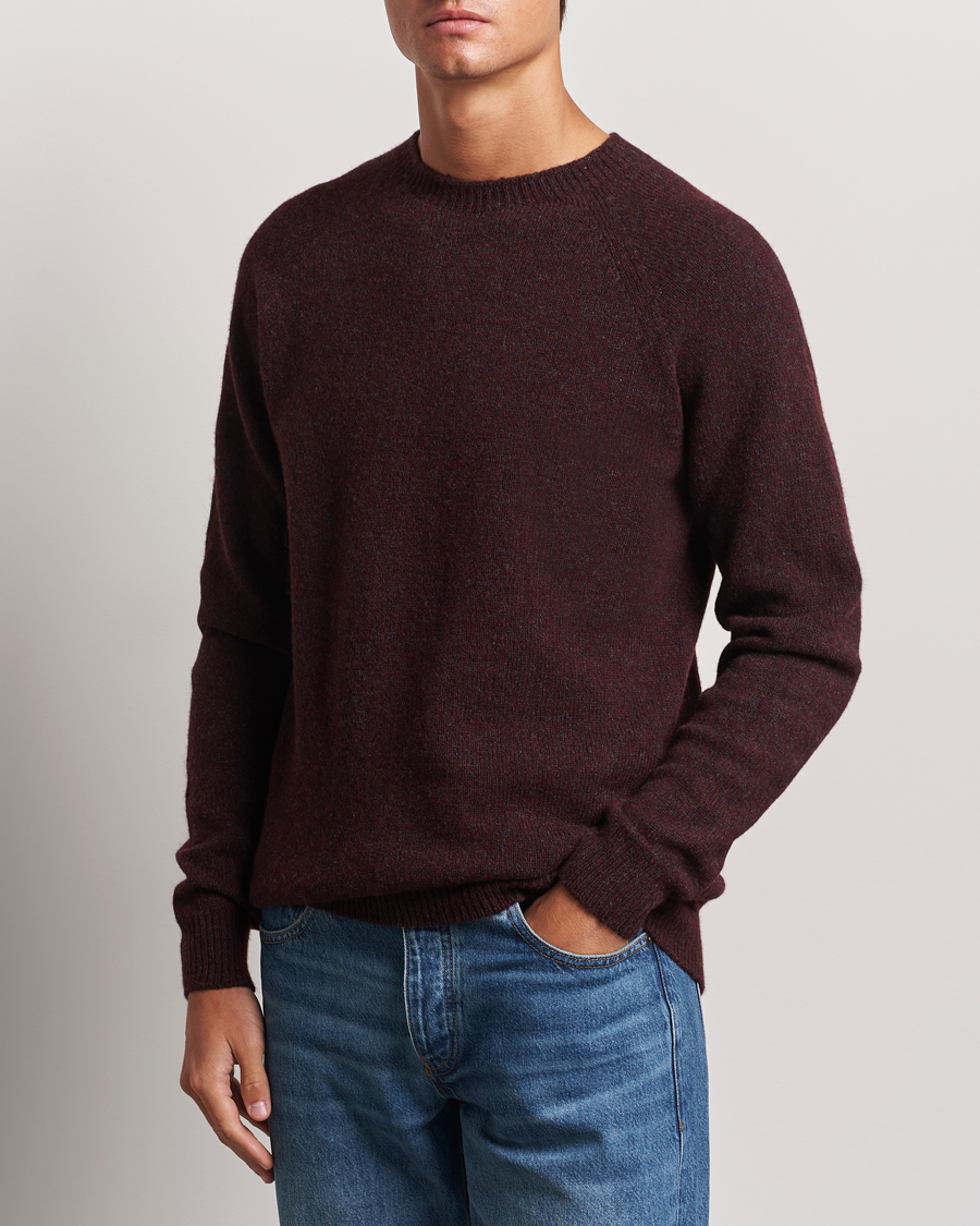 Mies |  | Sunspel | Lambswool Crewneck Port Twist