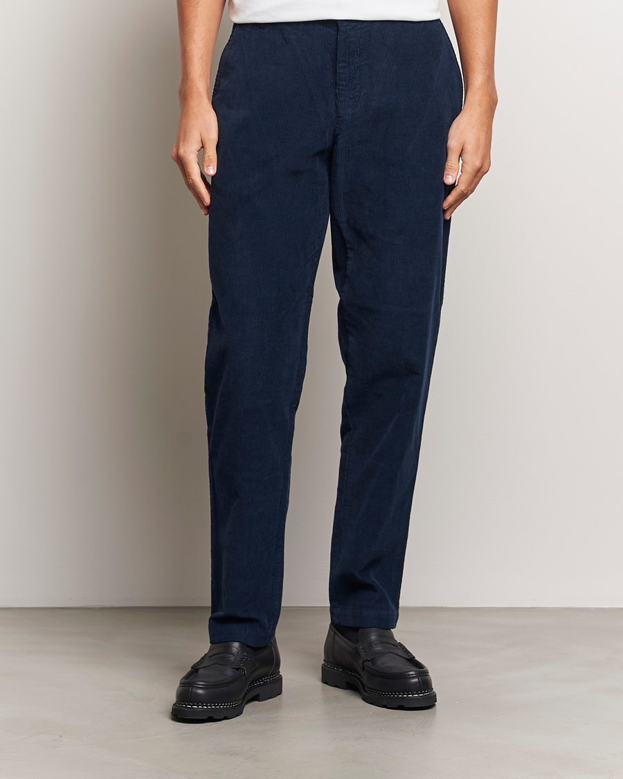 Mies |  | Sunspel | Corduroy Chore Trousers Navy