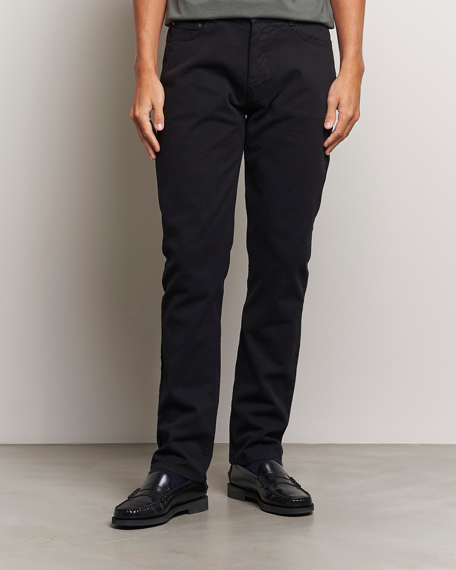 Mies |  | Sunspel | Five Pocket Cotton Twill Trousers Black