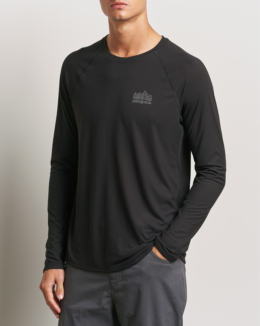 Mies | Vaatteet | Patagonia | Long Sleeve Cap Cool Trail Graphic Shirt Black