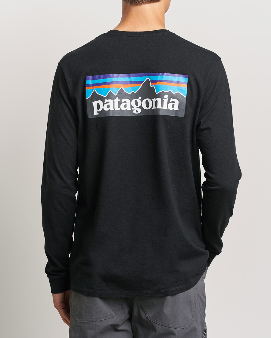 Mies | Pitkähihaiset t-paidat | Patagonia | P-6 Logo Responsibiliti T-Shirt Black