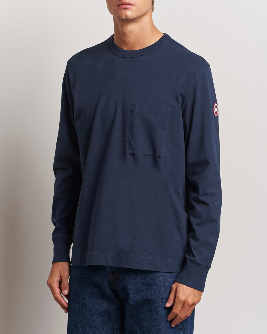 Mies |  | Canada Goose | Gladstone Long Sleeve T-Shirt Atlantic Navy