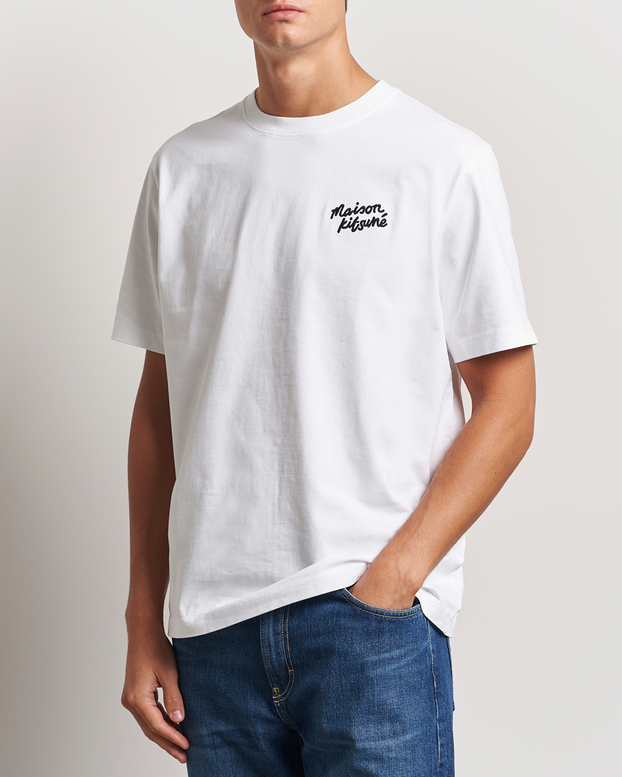 Mies |  | Maison Kitsuné | Mini Handwriting T-shirt White