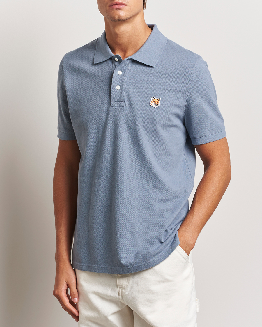 Mies |  | Maison Kitsuné | Fox Head Polo Moonlight Blue