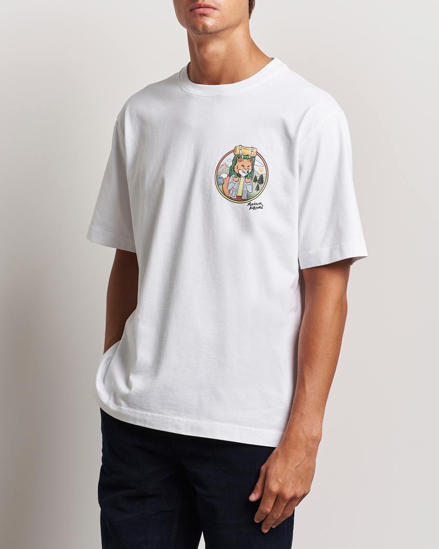 Mies |  | Maison Kitsuné | Rambling Fox T-Shirt White