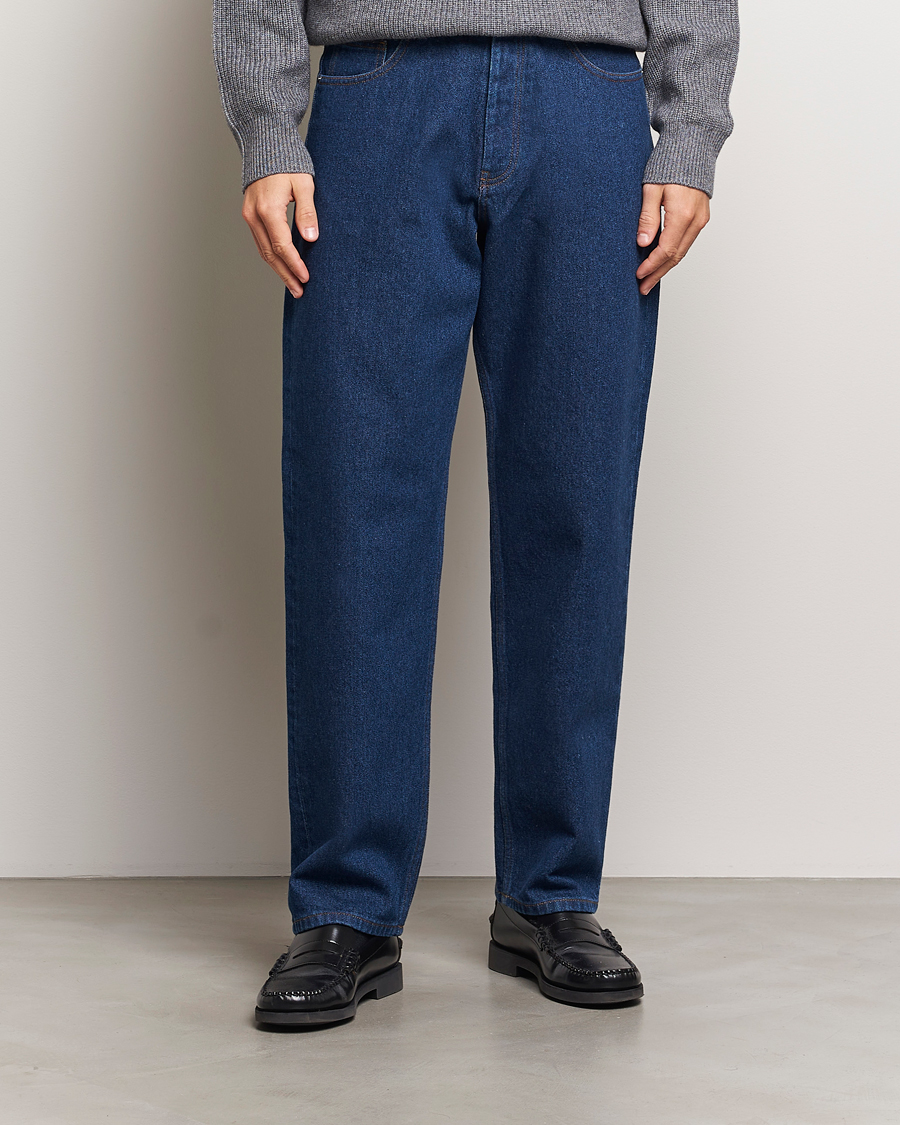 Mies |  | Maison Kitsuné | Straight Fit Jeans Stone Washed Indigo