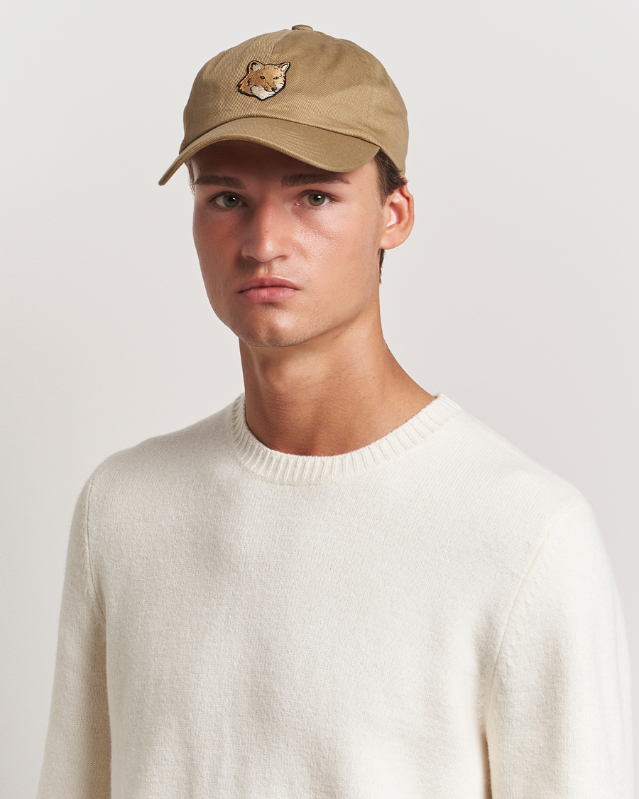 Mies |  | Maison Kitsuné | Fox Head Cap Chino Beige