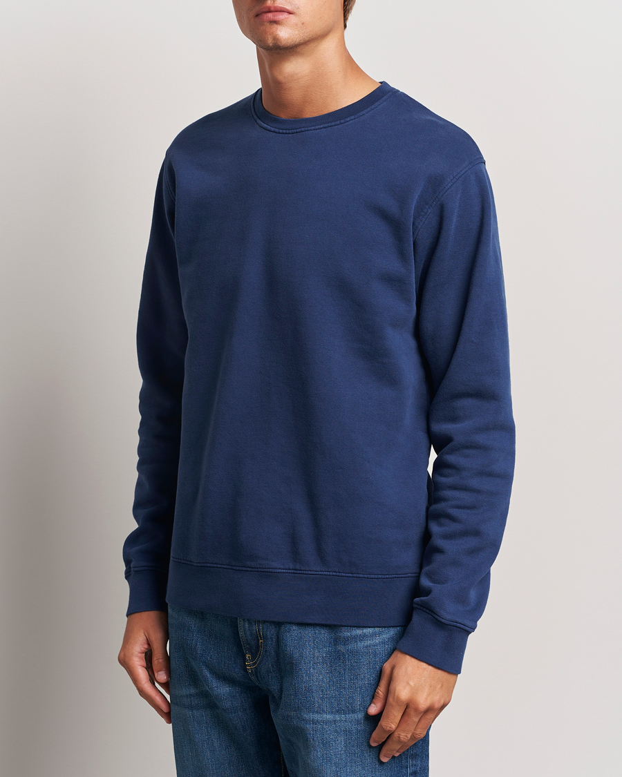 Mies | Collegepuserot | Colorful Standard | Classic Organic Crew Neck Sweat Marine Blue