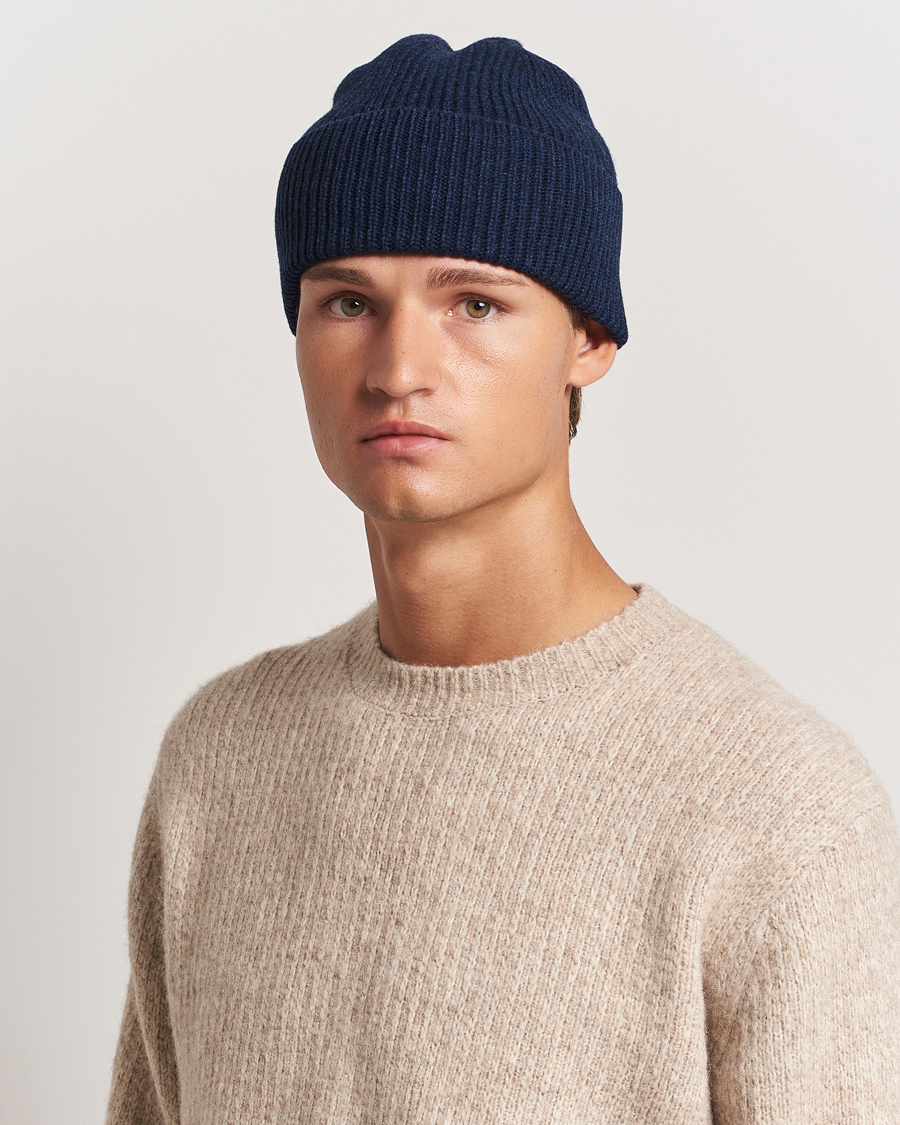 Mies |  | Colorful Standard | Merino Wool Beanie Marine Blue