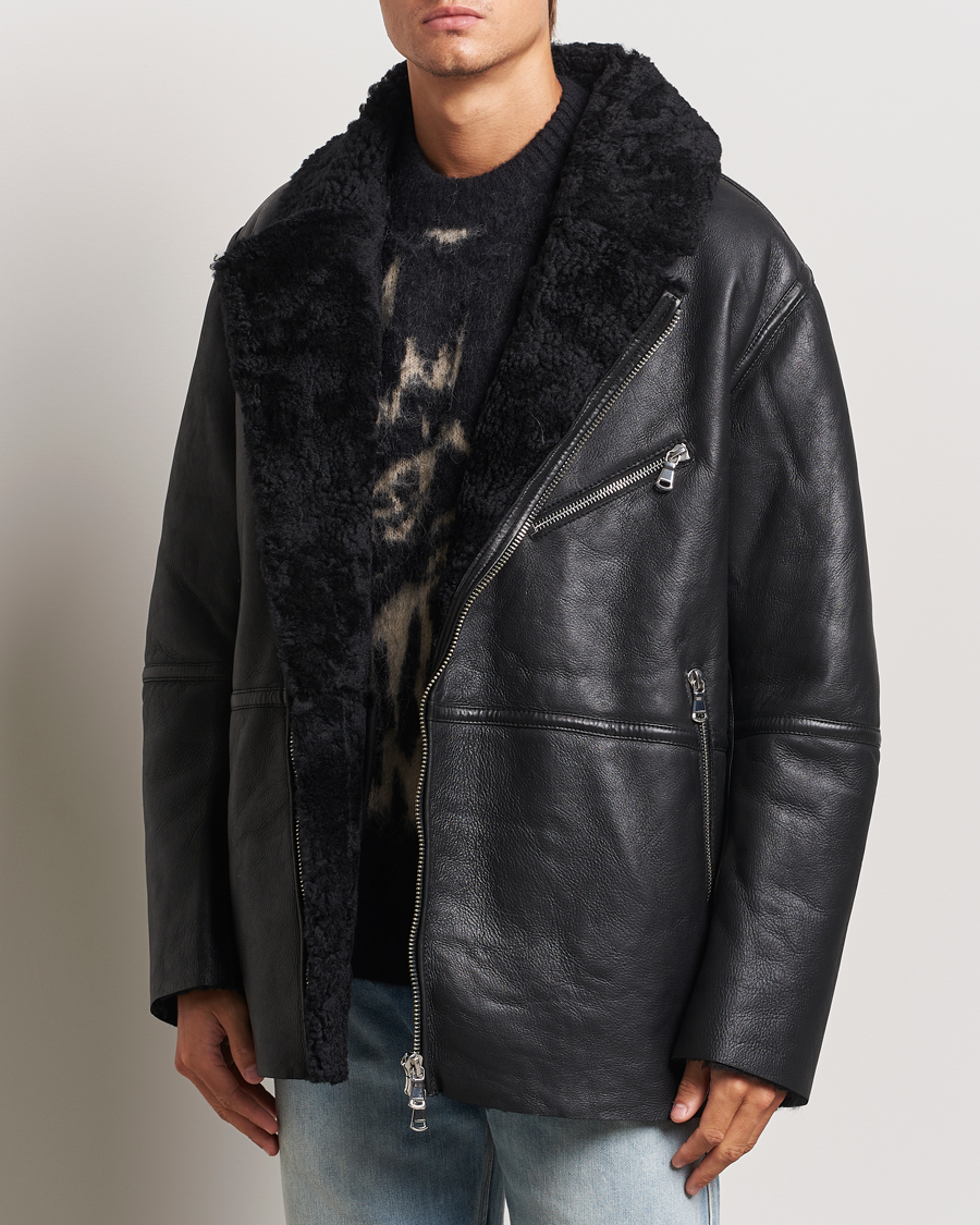 Mies |  | J.Lindeberg | Sutton Shearling Jacket Black