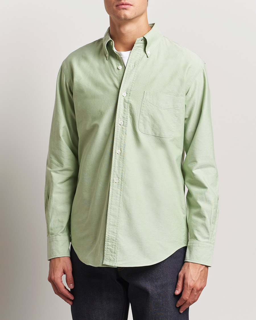 Mies |  | Kamakura Shirts | Vintage Ivy Oxford Button Down Shirt Green