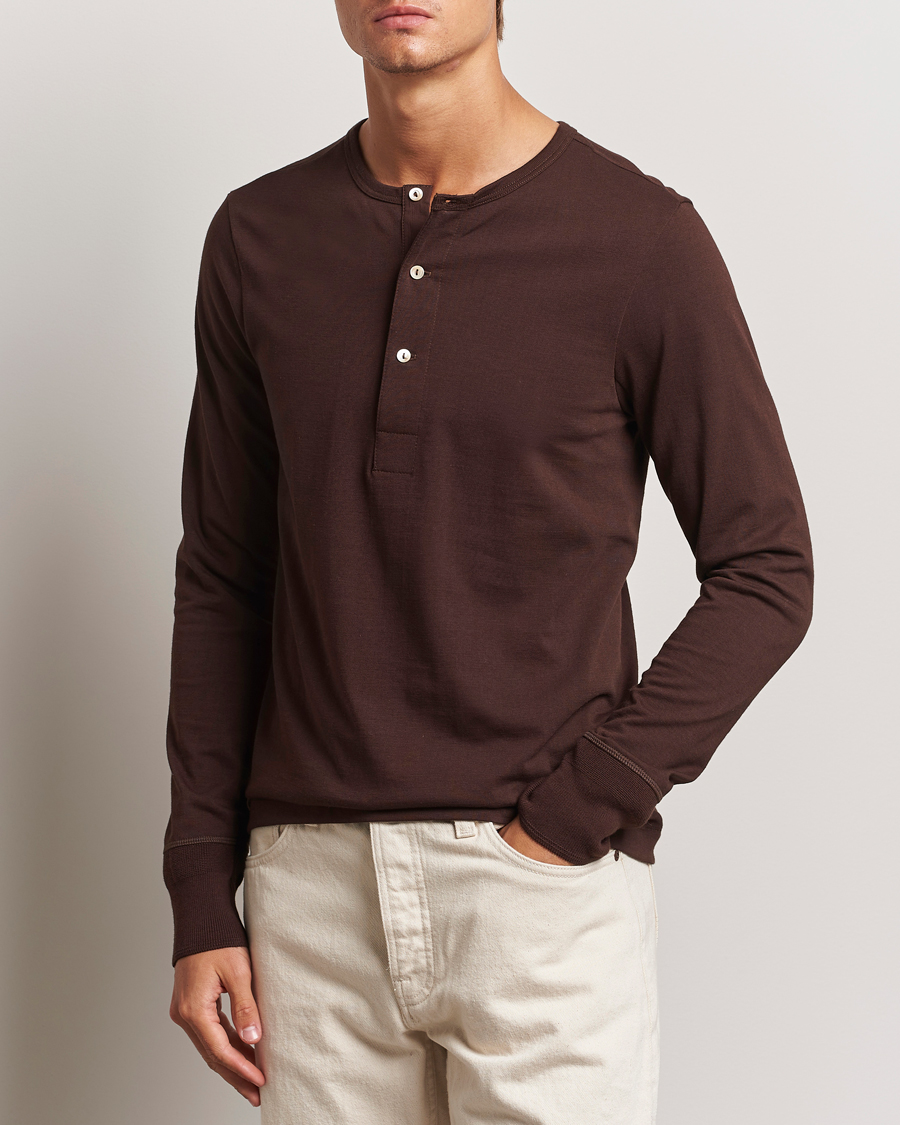 Mies |  | Merz b. Schwanen | Classic Organic Cotton Henley Coffee