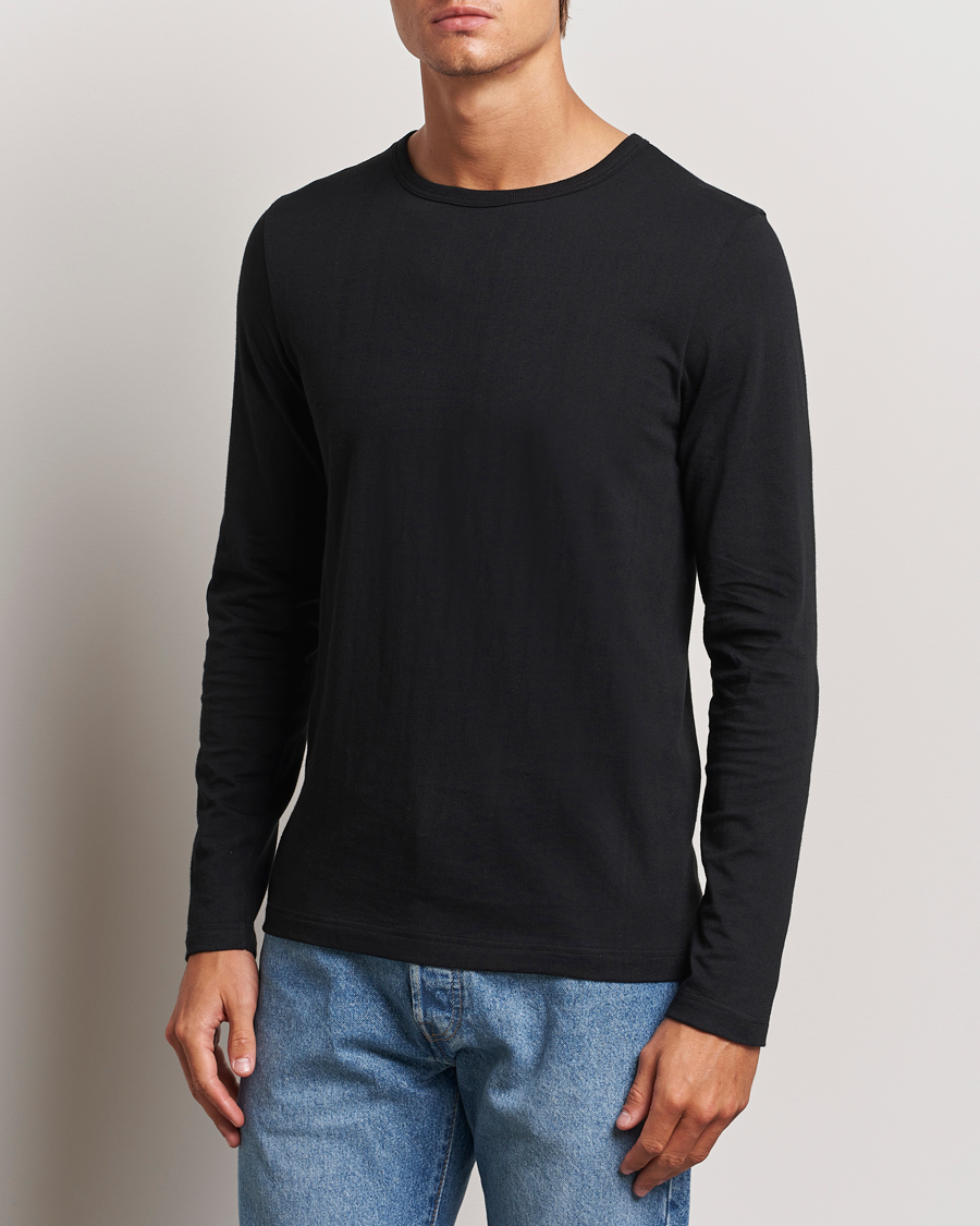 Mies |  | Merz b. Schwanen | 1950s Classic Loopwheeled Longsleeve T-Shirt Black