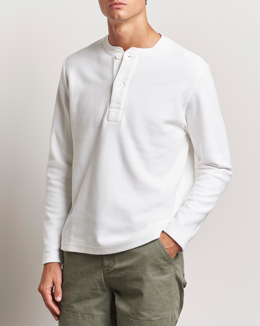 Mies |  | BEAMS PLUS | Waffle Cotton Henley White