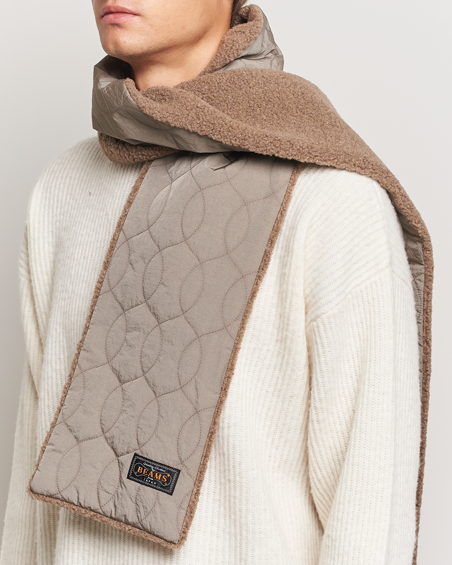 Mies |  | BEAMS PLUS | Muffler Boa Quilt Khaki