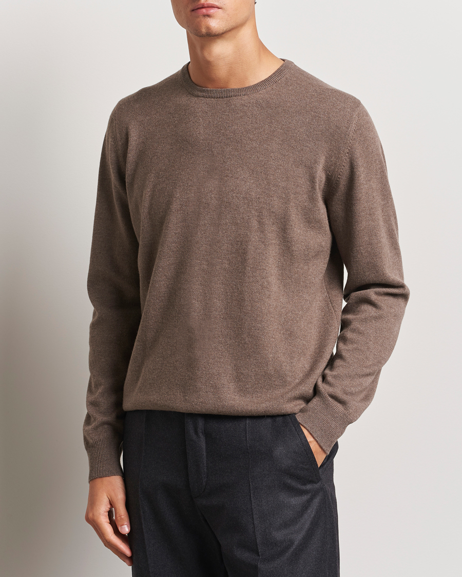 Mies |  | Gran Sasso | Wool/Cashmere Crew Neck Light Brown