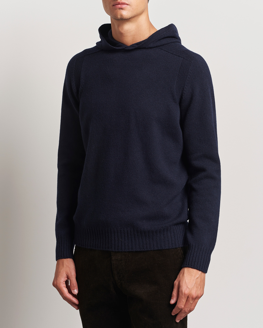 Mies |  | Gran Sasso | Wool Hoodie Navy