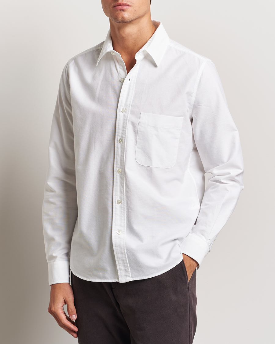 Mies |  | A Day\'s March | Mason Dyed Oxford Shirt White