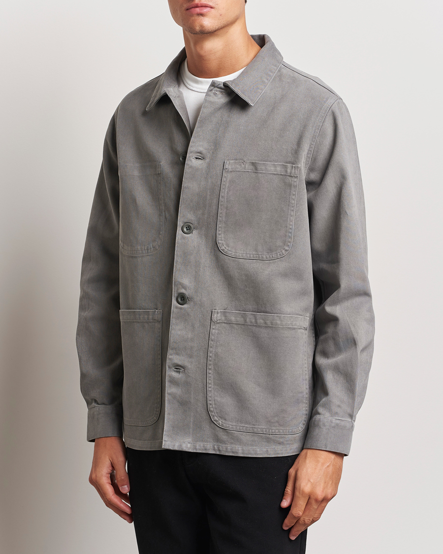 Mies |  | A Day\'s March | Algot Cotton Lyocell Overshirt Grey