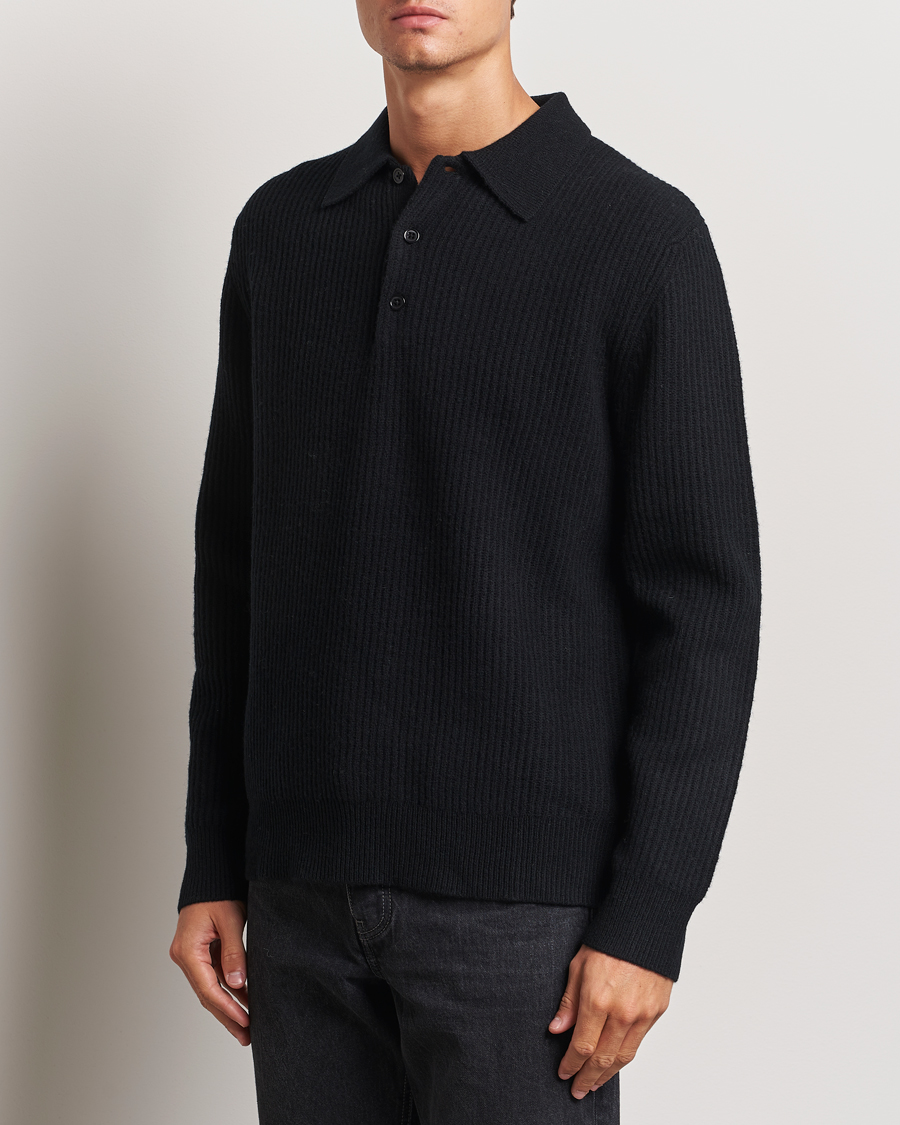 Mies | Puserot | A Day\'s March | Dover Lambswool Polo Black