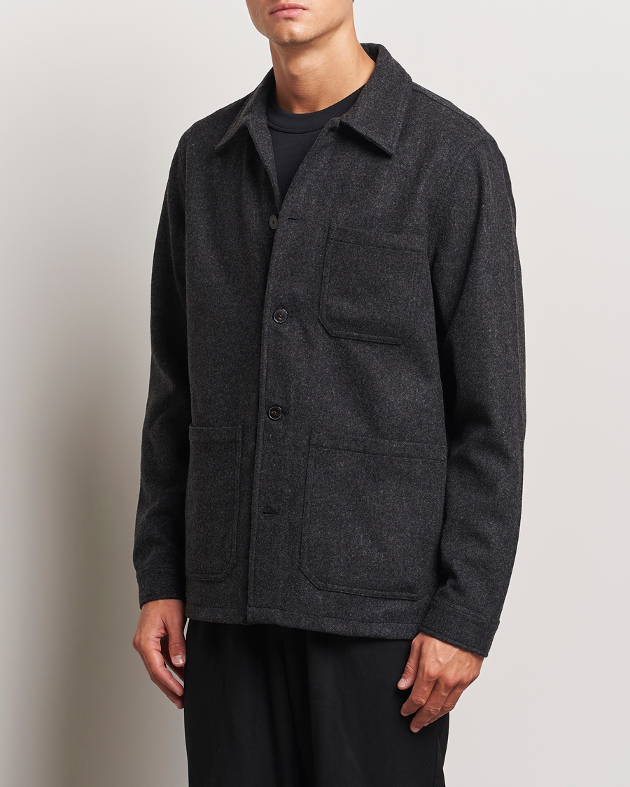 Mies |  | A Day\'s March | Original Wool Overshirt Charcoal