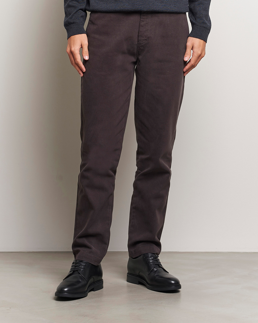 Mies |  | A Day\'s March | Miller Cotton Lyocell Trousers Chocolate