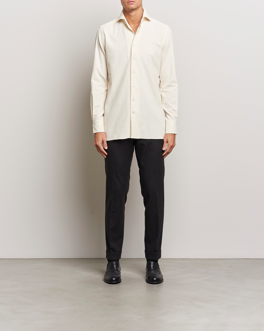 Mies |  | 100Hands | Japan Corduroy Shirt Off White