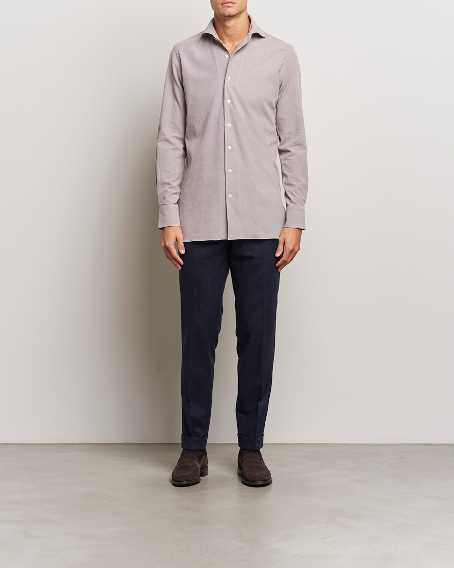 Mies |  | 100Hands | Japan Corduroy Shirt Aubergine