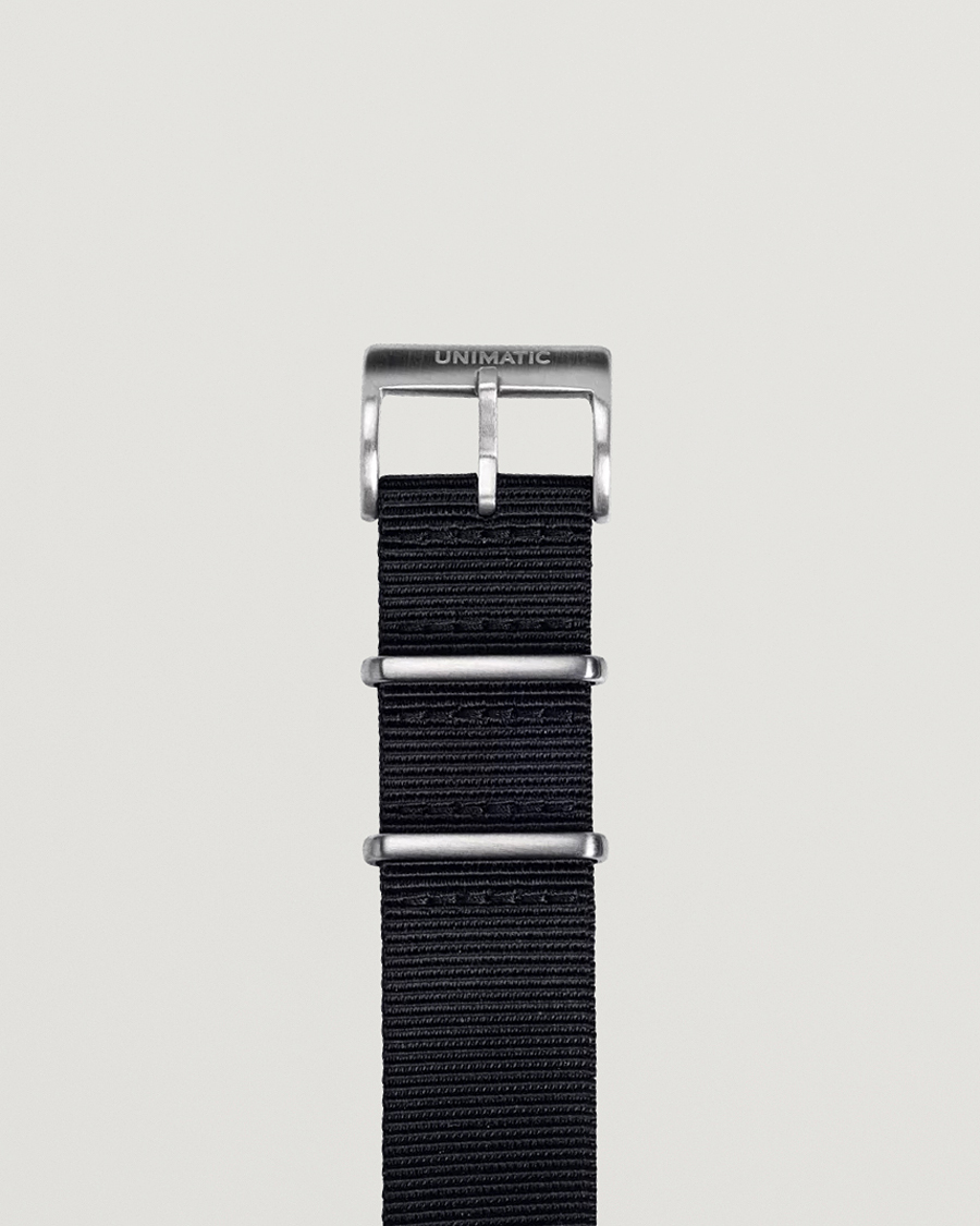 Mies |  | UNIMATIC | Nylon Nato Steel 22mm Strap Black