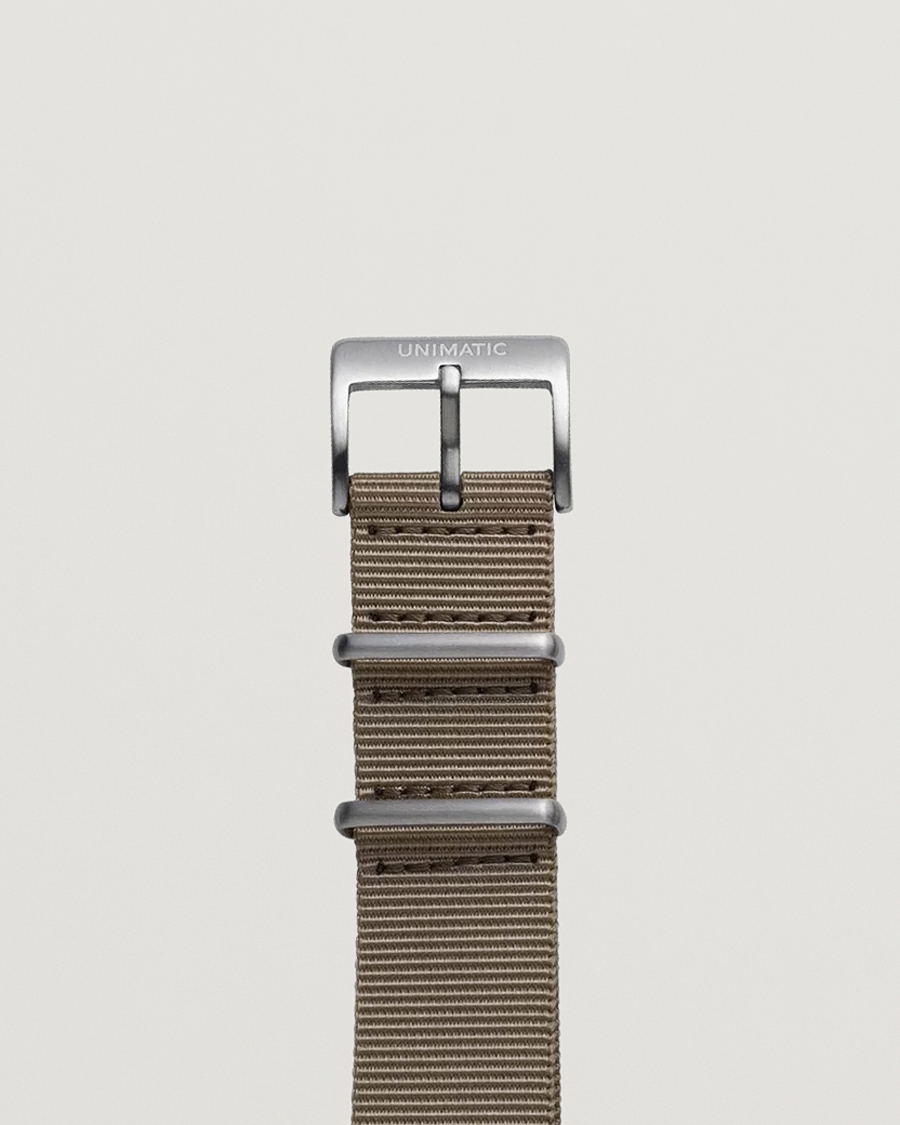 Mies |  | UNIMATIC | Nylon Nato Steel 22m Strap Sand 