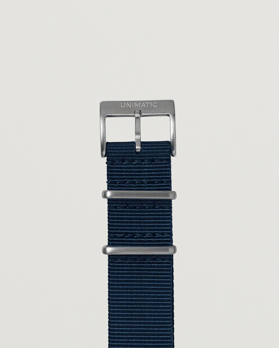 Mies |  | UNIMATIC | Nylon Nato Steel 22mm Strap Vintage Navy