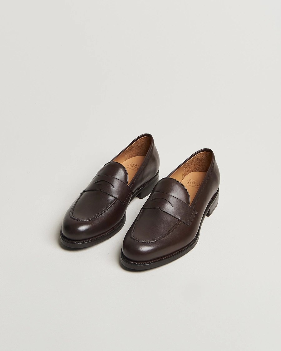 Mies |  | Oscar Jacobson | Penny Loafers Dark Mud Brown