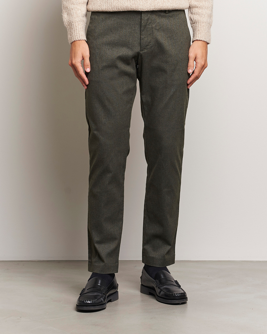 Mies |  | NN07 | Theo Brushed Cotton Trousers Dark Army