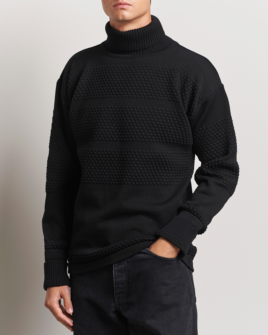 Mies |  | S.N.S. Herning | Fisherman Wool Rollneck Sweater Black