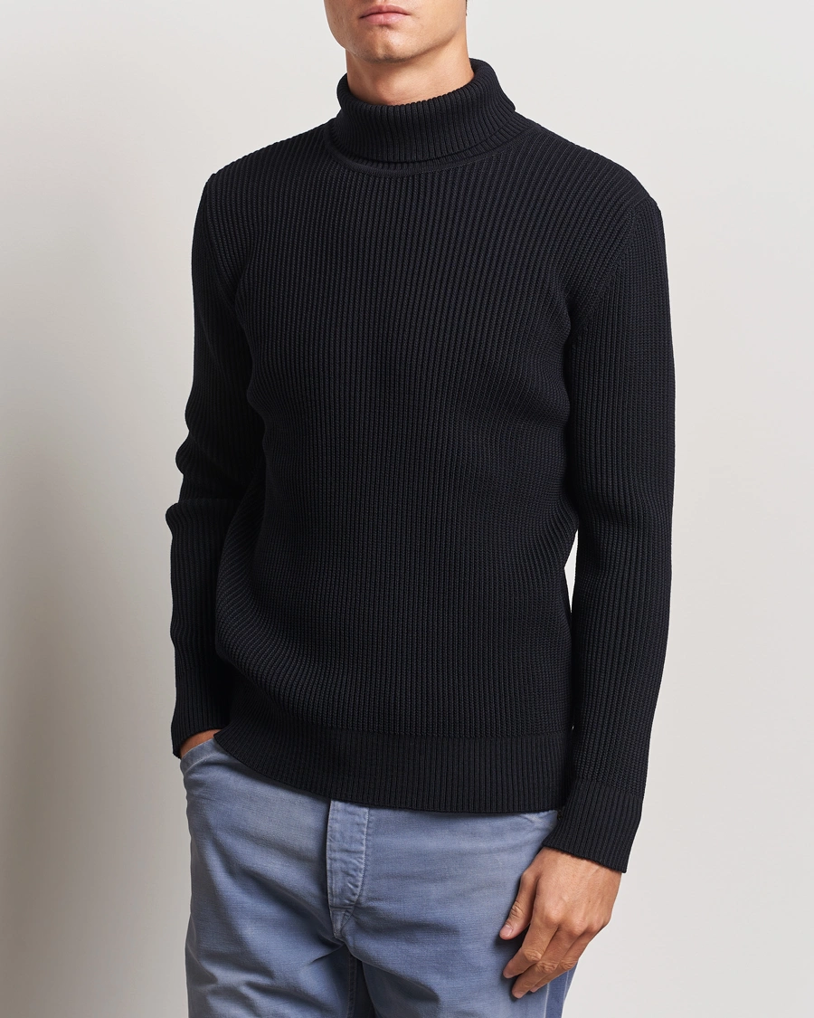 Mies |  | S.N.S. Herning | Fender Wool Rollneck Sweater Navy Blue