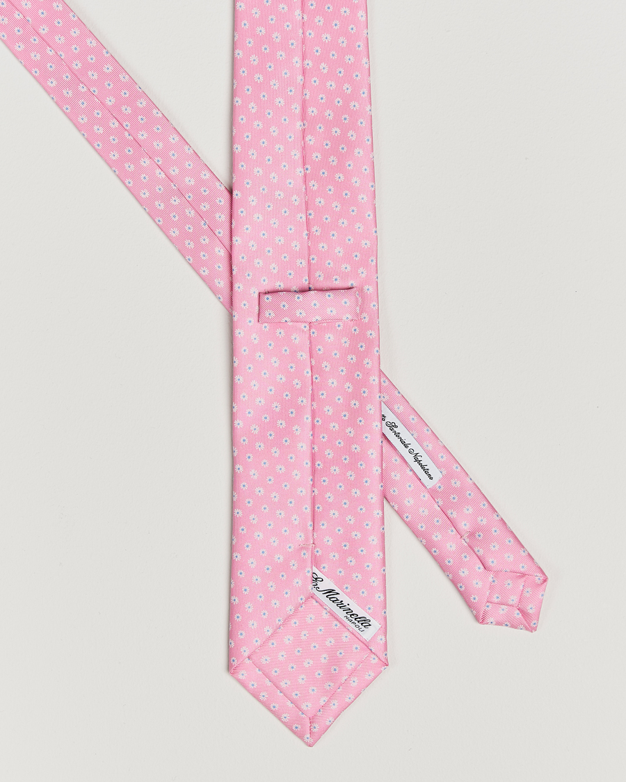 Mies |  | E. Marinella | 3-Fold Printed Silk Tie Pink