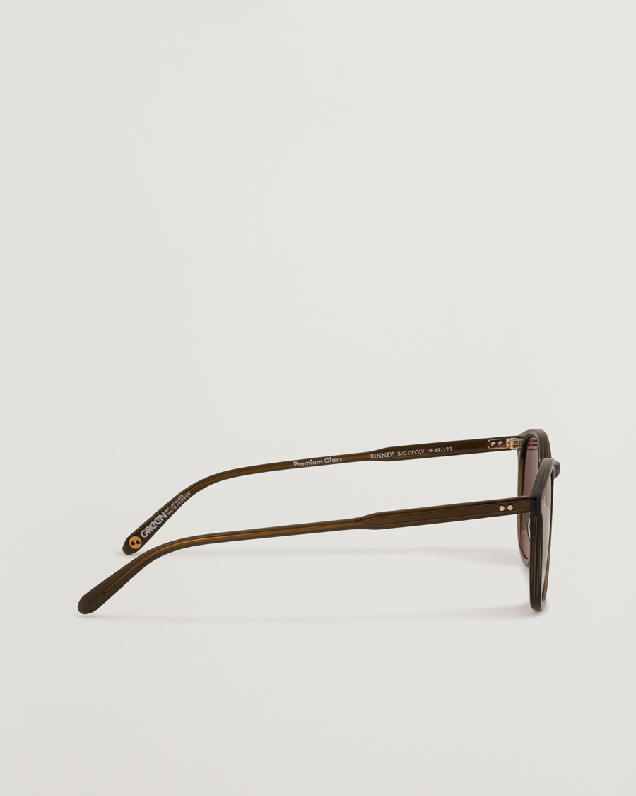 Mies |  | Garrett Leight | Kinney 49 Sunglasses Olive/Green