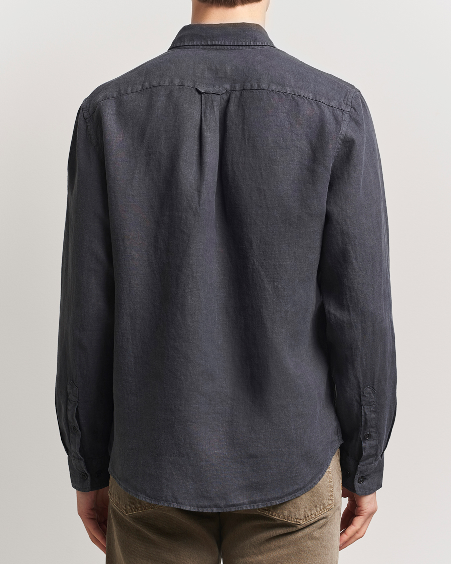 Mies | Kauluspaidat | Belstaff | Scale Linen Shirt Washed Black