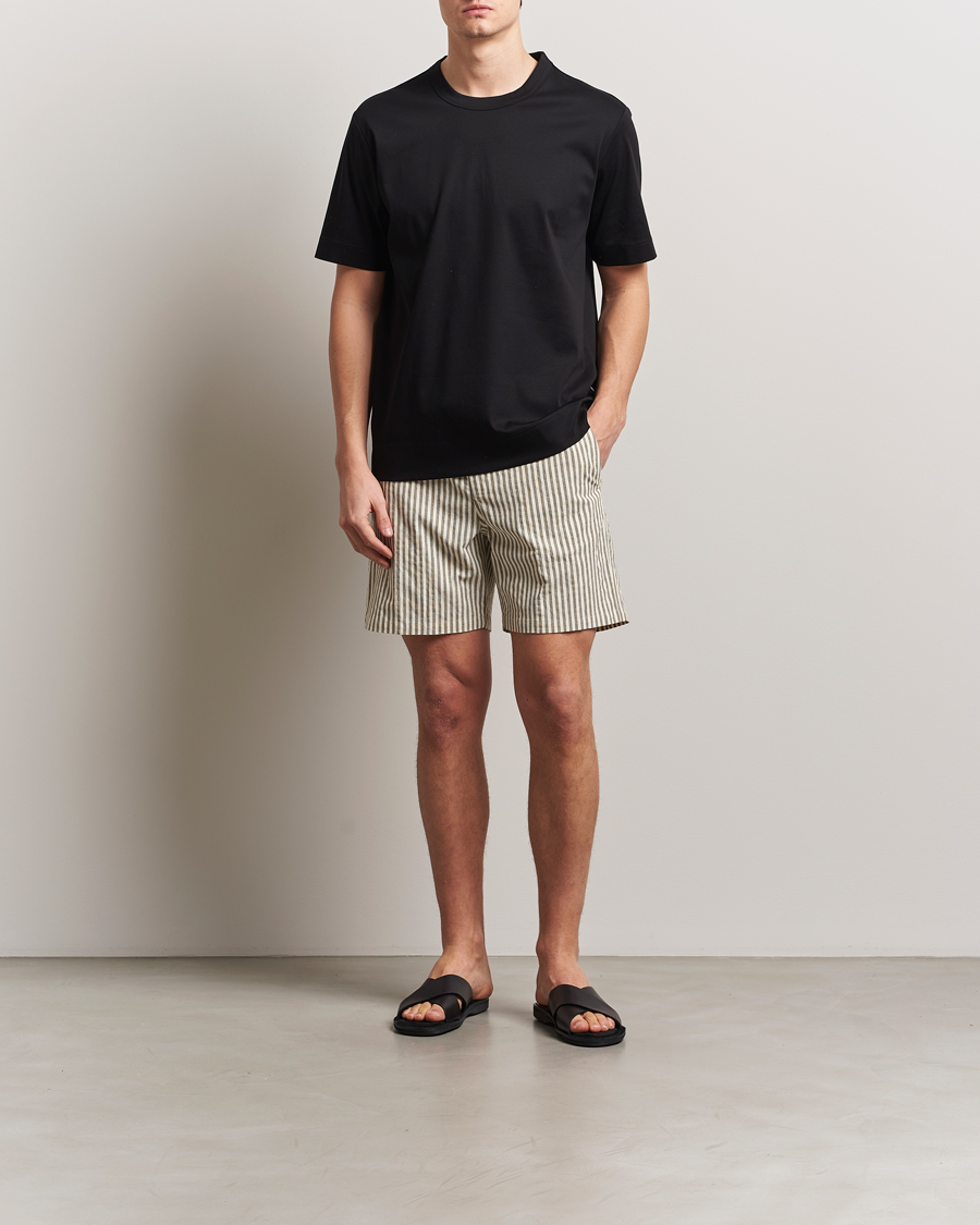 Mies | Shortsit | NN07 | Gregor Striped Drawstring Shorts Green/White