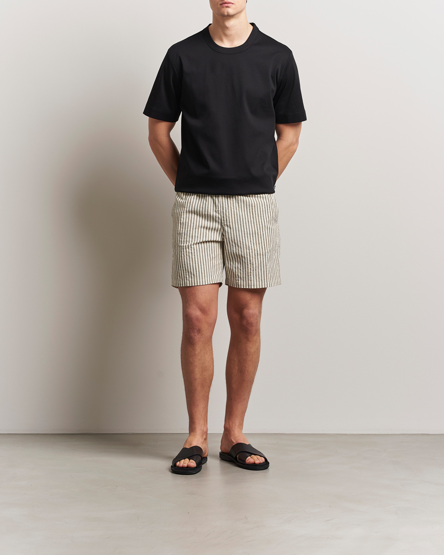 Mies | T-paidat | NN07 | Pedro Mercerized Crew Neck T-Shirt Black