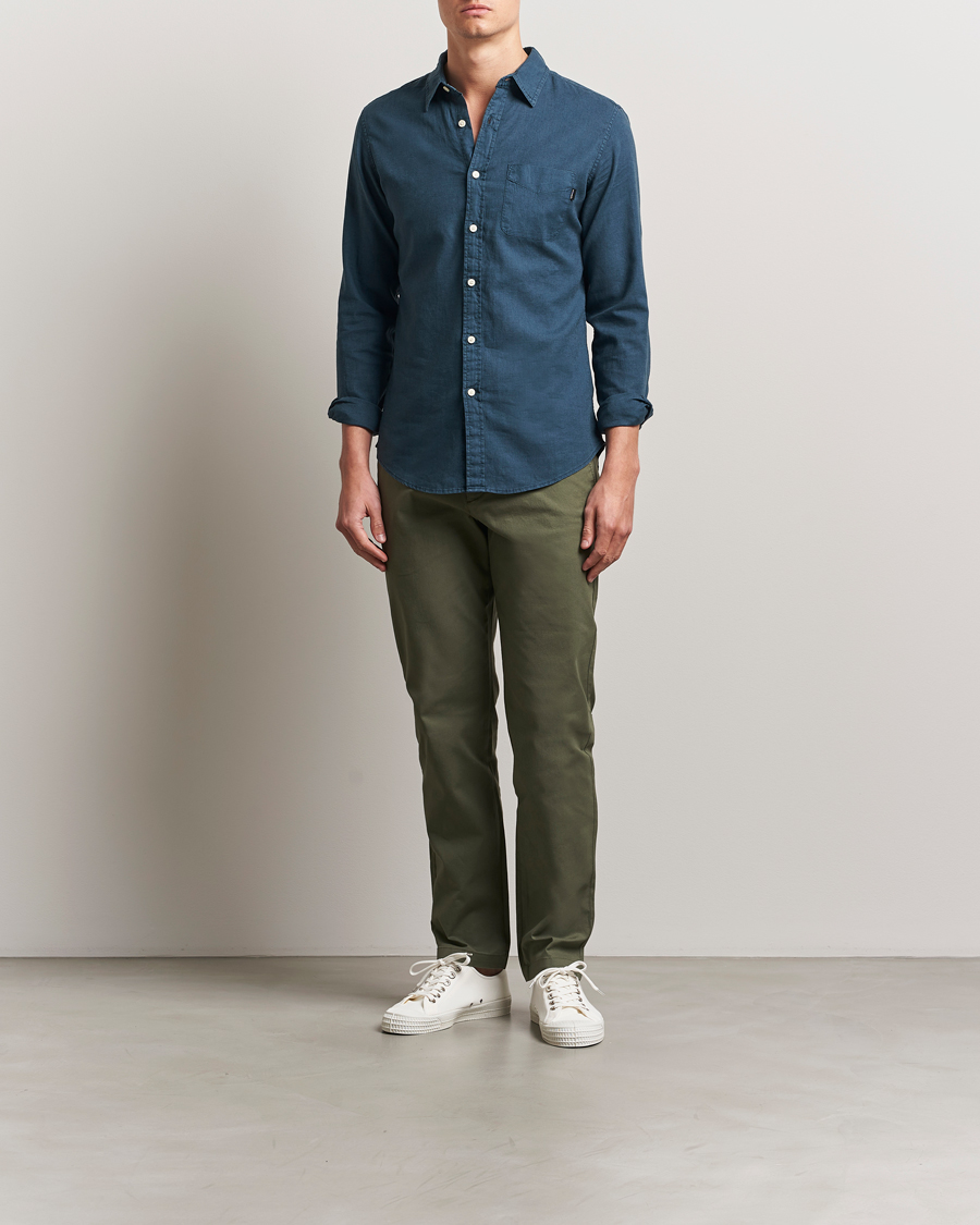 Mies | Housut | Dockers | Crafted Khaki Slim Cotton/Linen Chino Teal Leaf