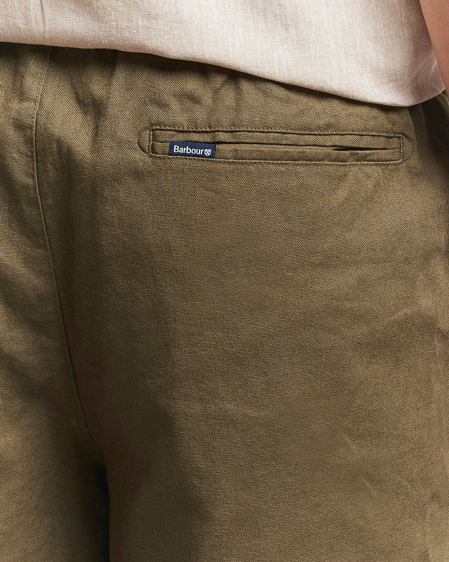 Mies | Shortsit | Barbour Lifestyle | Cotton/Linen Relaxed Shorts Light Sage