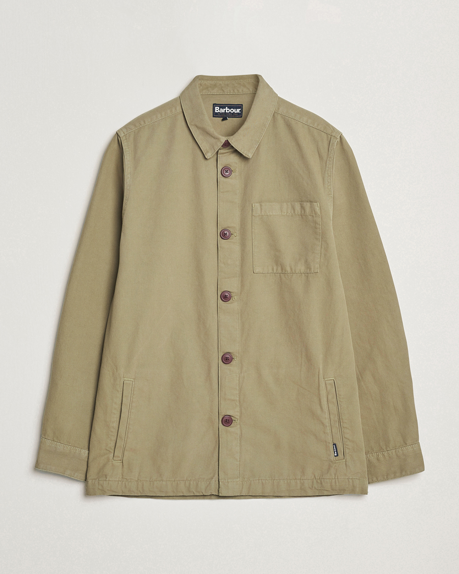 Mies | Kauluspaidat | Barbour Lifestyle | Washed Cotton Overshirt Bleached Olive