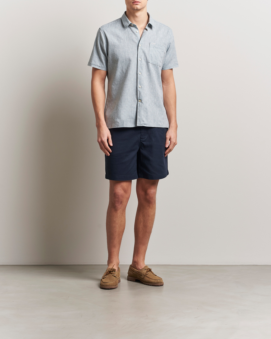 Mies | Kauluspaidat | Barbour Lifestyle | Nelson Short Sleeve Linen/Cotton Shirt Lead